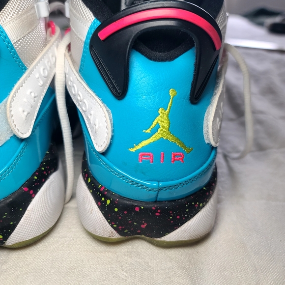 2019 Jordan 6 Rings Blue Fury Cyber size 8  Hightop - Picture 9 of 16